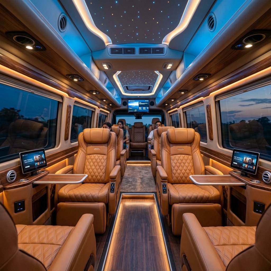 Luxury Tempo Traveller Interior Delhi